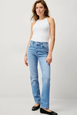 Ellos Basistøj|Toppe & Tank-Toppe>Collection Ribbet tanktop med dyb udskæring Hvid