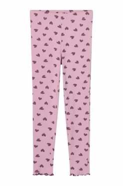 Ellos Bukser & Leggings>Collection Ribbede leggings Lilla mønstret