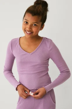 Ellos Toppe & T-Shirts>Collection Ribbet lounge-top Rosa