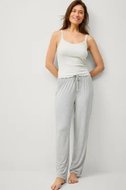 Ellos Underkjoler & Chemiser|Loungewear & Homewear>Collection Ribbet undertrøje Hvid