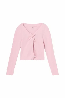 Ellos Collection Ribbet cardigan Lys lilla New