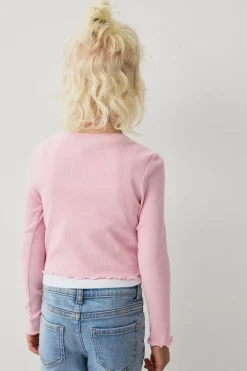 Ellos Collection Ribbet cardigan Lys lilla New