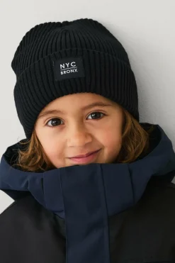 Ellos Huer>Collection Ribstrikket hue sort