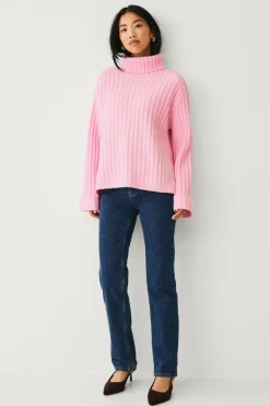 Ellos Trøjer & Cardigans>Collection Rullekrave-sweater rosa