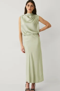 Ellos Collection Satinkjole Lysegrøn Outlet
