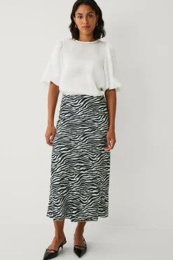 Ellos Collection Satinkjole Zebra aop Outlet