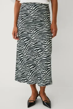 Ellos Collection Satinkjole Zebra aop Outlet