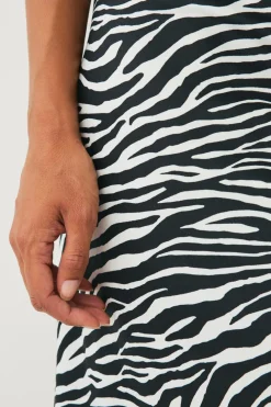 Ellos Collection Satinkjole Zebra aop Outlet