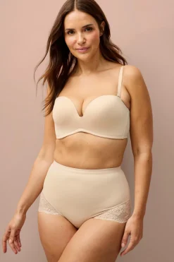 Ellos Collection Shapingtrusser med blondedetaljer - medium støtte Beige Clearance