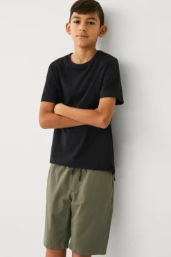 Ellos Collection Shorts i bomuldstwill Grøn Outlet