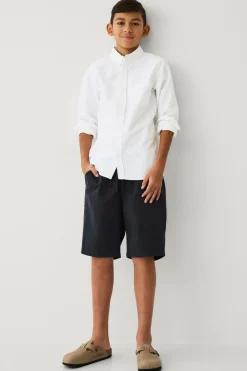 Ellos Shorts>Collection Shorts i bomuldstwill Gråblå