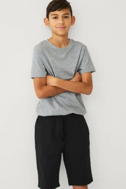 Ellos Collection Shorts i bomuldstwill Sort