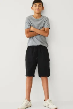 Ellos Collection Shorts i bomuldstwill Sort