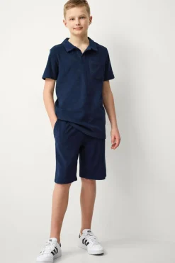 Ellos Shorts>Collection Shorts Jason i frotté Marineblå