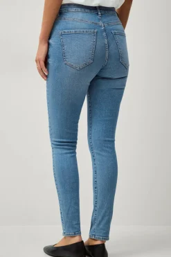 Ellos Collection Skinny stretchjeans med høj talje Lyseblå denim Discount