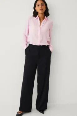 Ellos Collection Skjorte i crepe rosa Discount