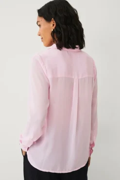 Ellos Collection Skjorte i crepe rosa Discount