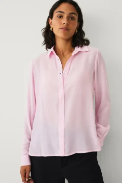 Ellos Collection Skjorte i crepe rosa Discount