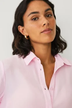 Ellos Collection Skjorte i crepe rosa Discount