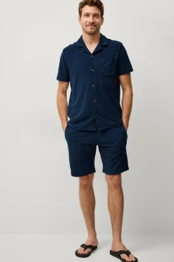 Ellos Collection Skjorte i frotté Marineblå Sale