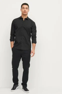 Ellos Collection Skjorte Yale Easy Care Sort Outlet