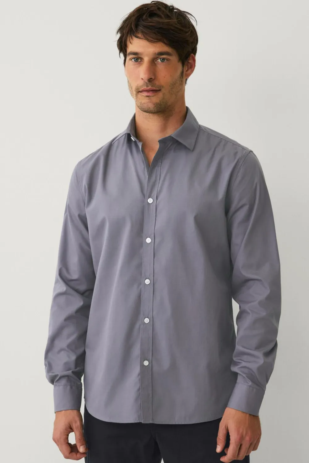 Ellos Collection Skjorte Yale Easy Iron Grå Clearance