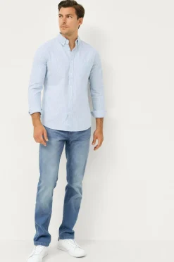 Ellos Skjorter>Collection Skjorte Jake Oxford Blåstribet