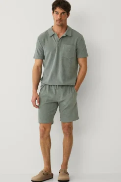 Ellos Skjorter>Collection Skjorte i frotté Grågrøn