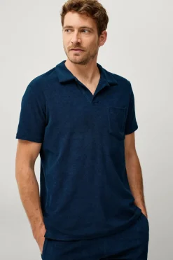 Ellos Skjorter>Collection Skjorte i frotté Marineblå