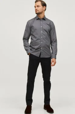 Ellos Collection Skjorte Yale Easy Care Excaliburgrå Best