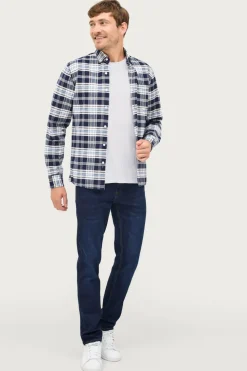 Ellos Collection Skjorte Jake Oxford Blåternet Hot
