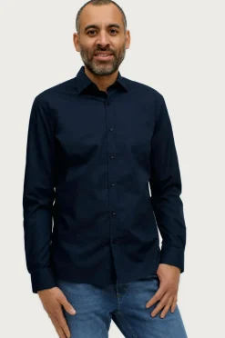 Ellos Collection Skjorte Yale Easy Care Marinbläs Hot