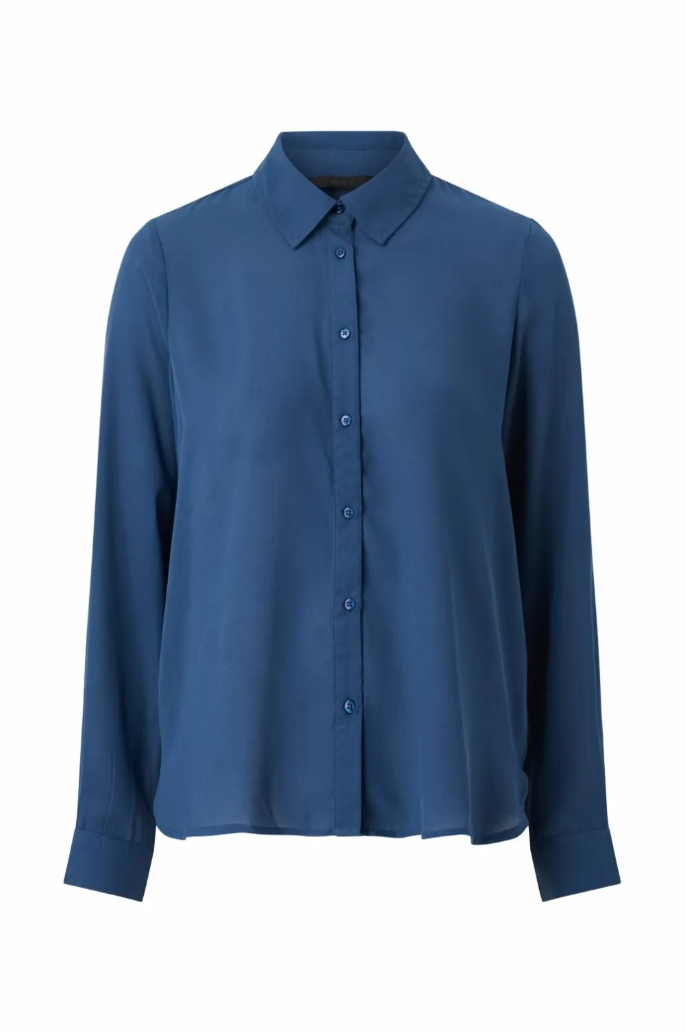 Ellos Collection Skjorte i crepe Blå Outlet