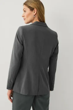 Ellos Collection Smal pasform habitjakke Gråmeleret Outlet