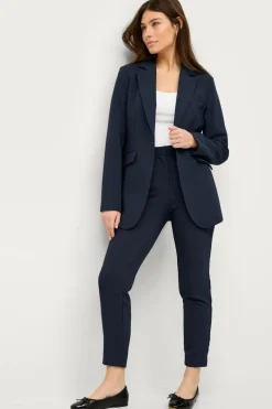Ellos Blazere & Veste>Collection Smal pasform habitjakke Marineblå