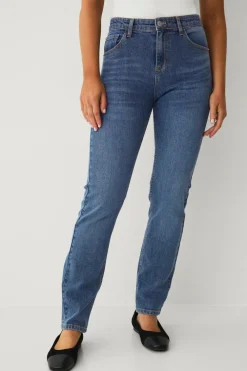 Ellos Collection Smalle stretchjeans med høj talje Blå Original Denim