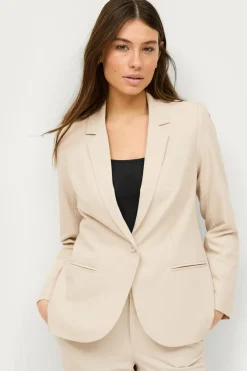 Ellos Blazere & Veste>Collection Smal pasform habitjakke Beige