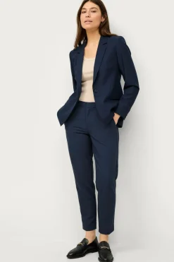 Ellos Blazere & Veste>Collection Smal pasform habitjakke Midnatsblå