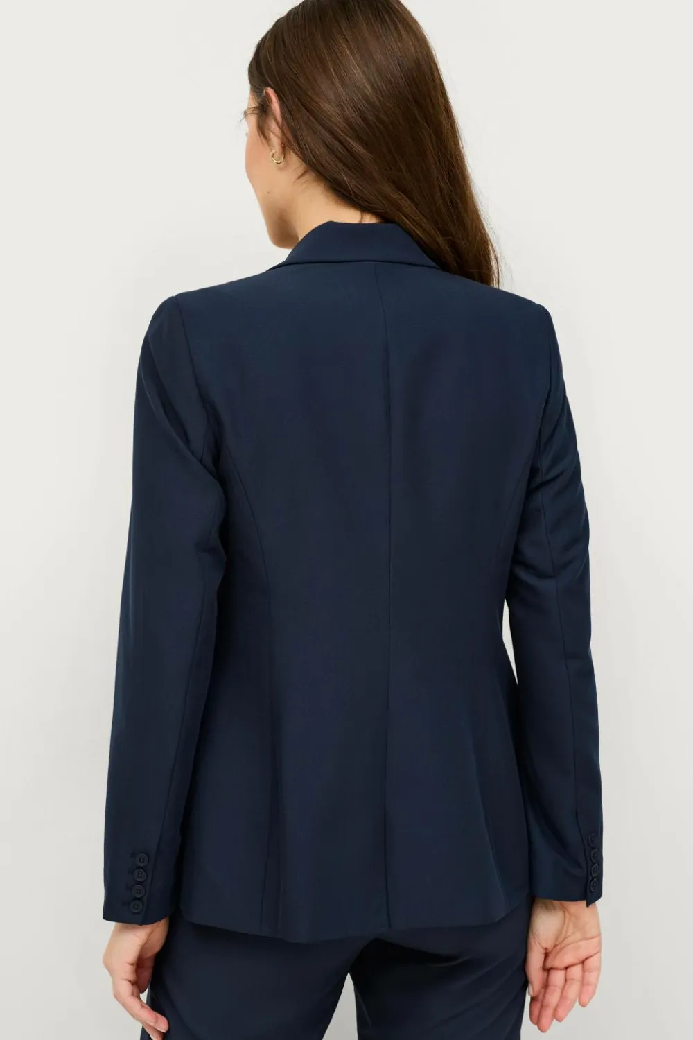 Ellos Blazere & Veste>Collection Smal pasform habitjakke Midnatsblå