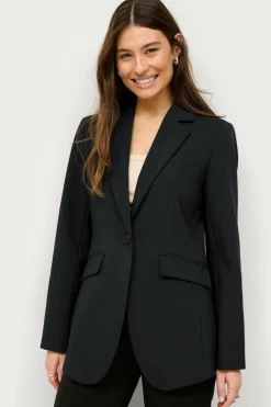 Ellos Collection Smal pasform habitjakke Sort Outlet