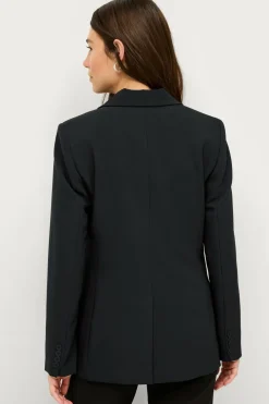 Ellos Collection Smal pasform habitjakke Sort Outlet