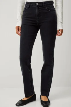 Ellos Collection Smalle stretchjeans med høj talje Sort Discount