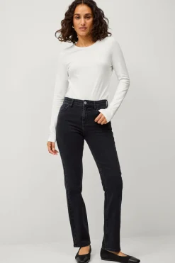 Ellos Collection Smalle stretchjeans med høj talje Sort Discount