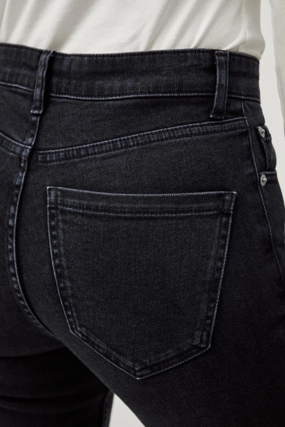 Ellos Collection Smalle stretchjeans med høj talje Sort Discount