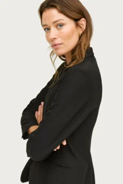 Ellos Blazere & Veste>Collection Smal pasform habitjakke Sort