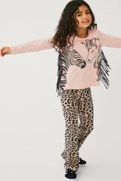 Ellos Collection Sæt Andrea Rosa med print foran + mønstret legginglegging Best