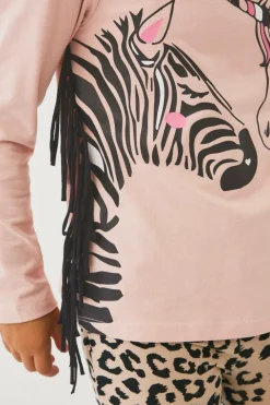 Ellos Collection Sæt Andrea Rosa med print foran + mønstret legginglegging Best