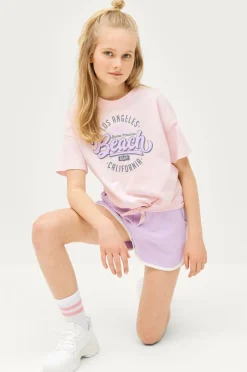 Ellos Collection Sæt Nathalie med top og sweatshorts Lys rosa