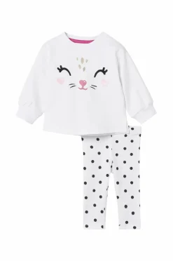 Ellos Collection Sæt Signe Hvide + Mønstrede Leggings Hot