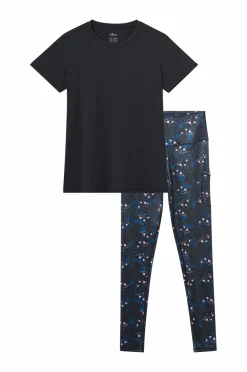 Ellos Collection Sæt Bonnie Sort + mønstret New